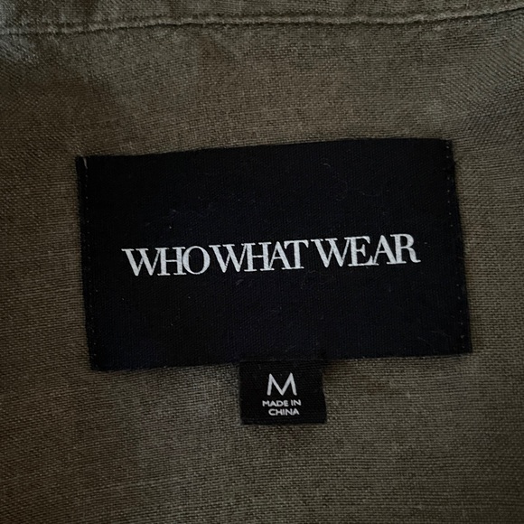 Who What Wear Olive Light Linen Jacket - Picture 11 of 12